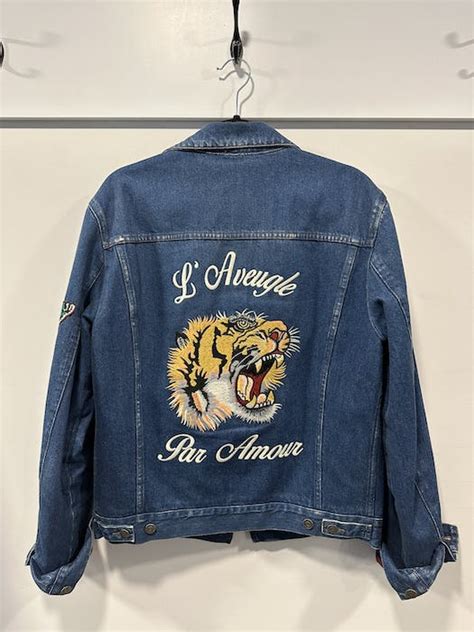 l'aveugle par amour gucci replica|Gucci L'Aveugle Par Amour Denim Jacket .